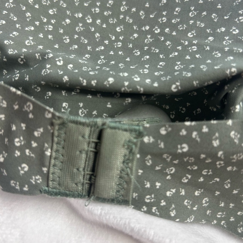 Lucky Brand Olive Green Floral Bralette Size L NWT - Picture 2 of 6